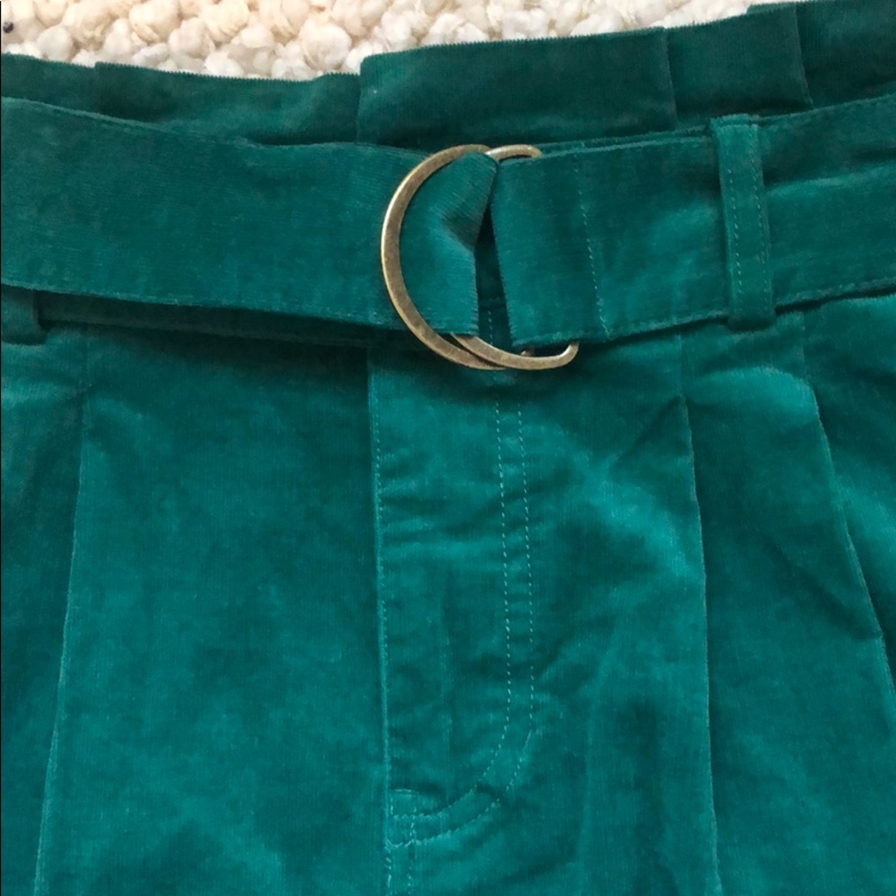 Forever 21 green suede paperbag skirt NWT - Picture 5 of 8